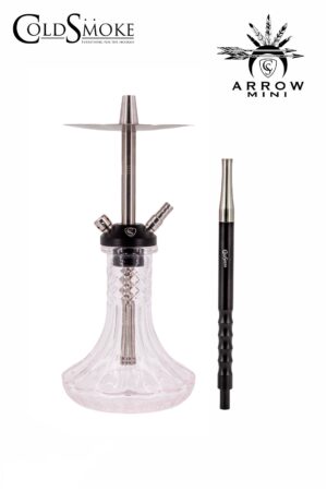 Foto de producto de la marca Cold Smoke, es el modelo de cachimba Arrow Mini Silver + Base.