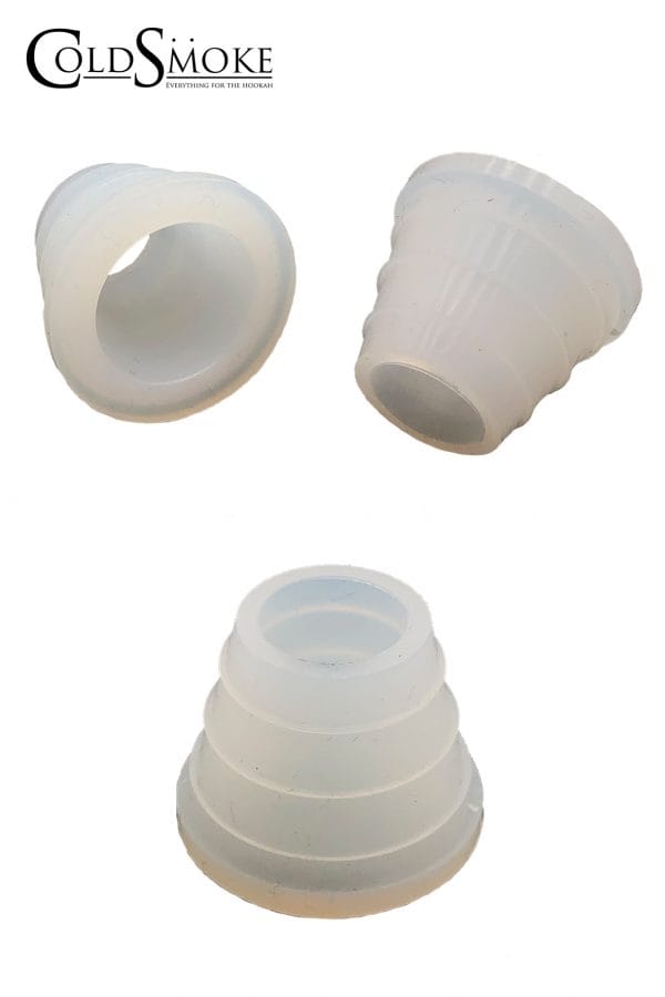 Foto de producto de la marca Cold Smoke, es el modelo de Conector Cazoleta Silicona Blanco Estriado