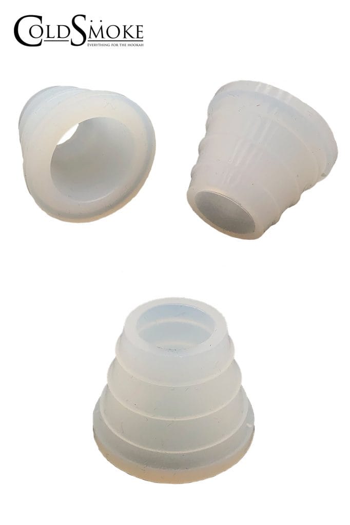 Foto de producto de la marca Cold Smoke, es el modelo de Conector Cazoleta Silicona Blanco Estriado